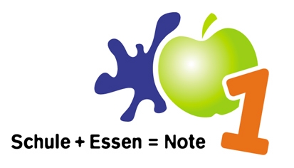 Logo des Siegels Schule + Essen = Note 1